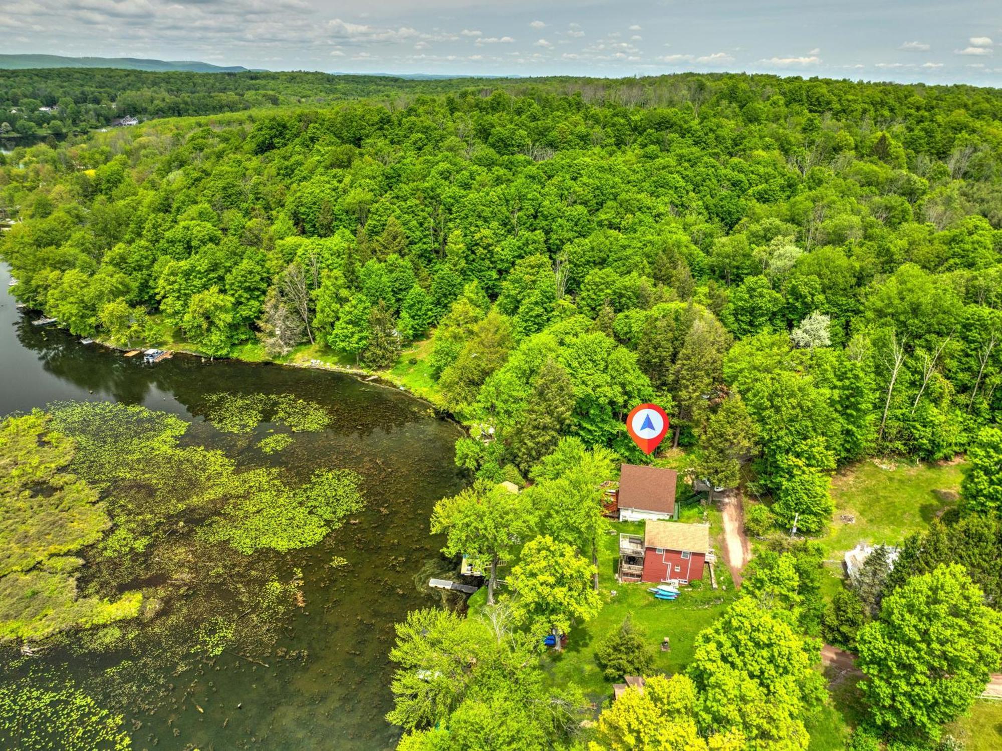 Lakefront A-Frame, Dock, Kayaks, Fireplace, Games Lake Ariel Exterior foto